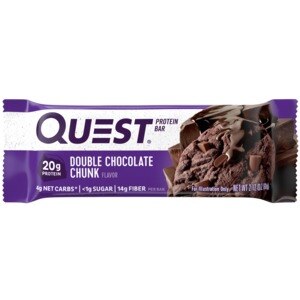 Quest Nutrition Double Chocolate Chunk Protein Bar, High Protein, Low Carb, Gluten Free, Keto Friendly,single