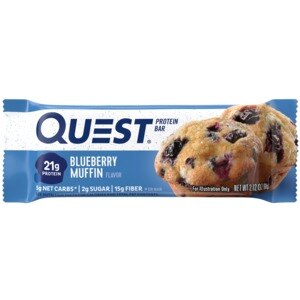 Quest Nutrition Blueberry Muffin Protein Bar, High Protein, Low Carb, Gluten Free, Keto Friendly, Single 