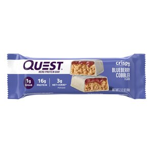 Quest Nutrition Blueberry Cobbler Hero Protein bar, Low Carb, Gluten Free, Single