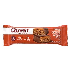 Quest Nutrition Chocolate Caramel Pecan Hero Protein bar, Low Carb, Gluten Free, Single