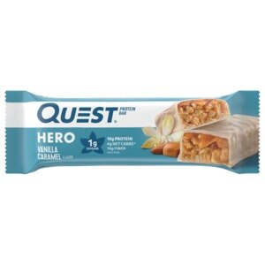 Quest Nutrition Hero - Barra de proteína, bajo contenido de carbohidratos, sin gluten, individual, Vanilla Caramel