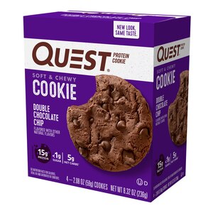 Quest Nutrition Quest Double Chocolate Chip Protein Cookie, 4 Ct - 2.08 Oz , CVS