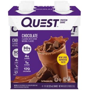 Quest Nutrition Protein Shake, 4 CT, Chocolate - 11 Oz , CVS