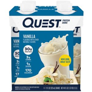 Quest Nutrition Vanilla Protein Shake, High Protein, Low Carb, Gluten Free, Keto Friendly, 4 Count