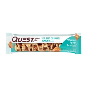  Quest Nutrition Sea Salt Caramel Almond Snack Bar, High Protein, Low Carb, Gluten Free, Keto Friendly, Single 