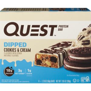 Quest Nutrition Quest Dipped Cookies & Cream Protein Bar, 4 Pack - 1.76 Oz , CVS