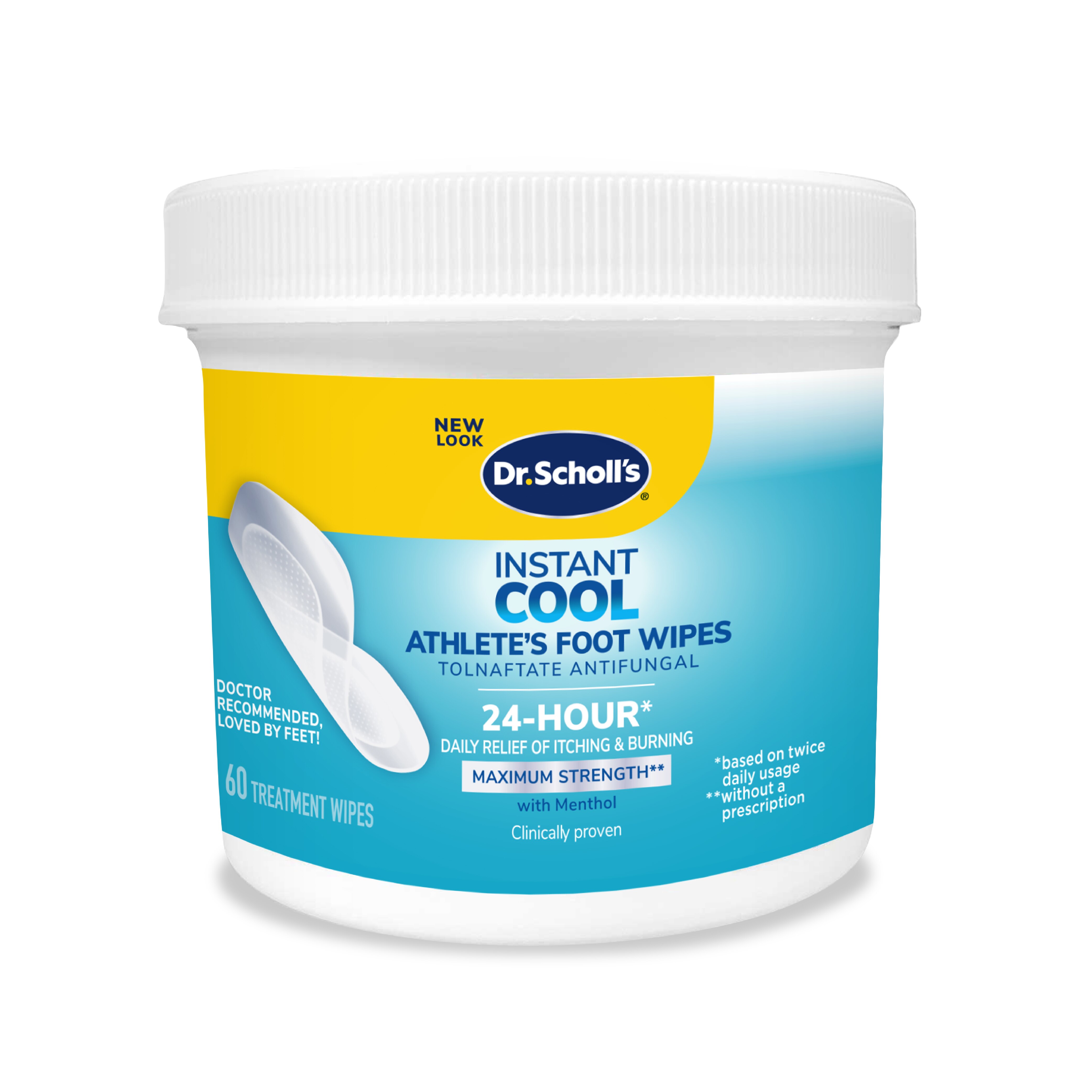 Dr. Scholl's Instant Cool Athlete's Foot Treatment Wipes, 60 CT