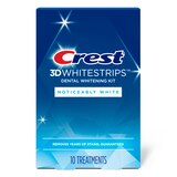 Crest 3D Whitestrips Dental Whitening Kit, Noticeably White, 10 Treatments, thumbnail image 1 of 9