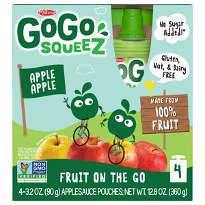 Materne GoGo SqueeZ Apple Apple Applesauce on the Go, 4 ct