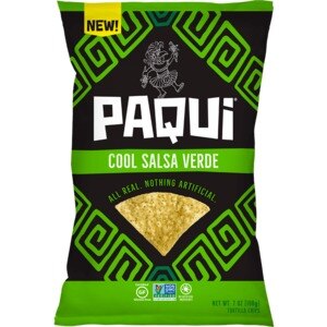 Paqui Tortilla Chips, Cool Salsa Verde, 7 OZ