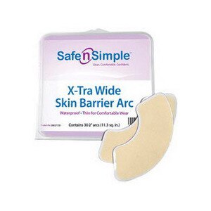 Safe n' Simple X-Tra Wide Skin Barrier Arc 2 in. Waterproof, 30CT