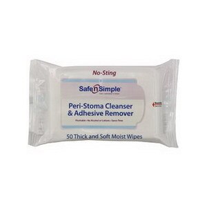 Safe N Simple Peri-Stoma Cleanser and Adhesive Remover Wipes