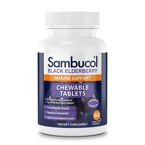  Sambucol Black Elderberry Immune Support Chewable Tablets, 60 CT 