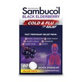 Sambucol Black Elderberry Cold & Flu Relief Quick Dissolve Tablets, 60 CT, thumbnail image 1 of 8
