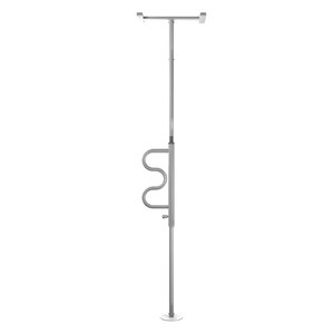 Stander Security Pole And Curve Grab Bar, White , CVS