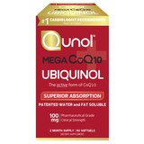 Qunol Mega CoQ10 Ubiquinol Superior Absorption 100mg Softgels, 60 CT, thumbnail image 1 of 5