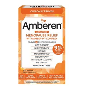 Amberen - Cápsulas para el alivio de los síntomas de la menopausia, 60 u.