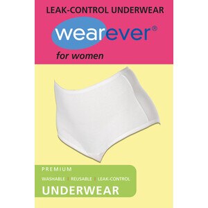 Wearever Women's Cotton Comfort Incontinence White Panty