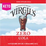 Virgil's Zero Sugar Cola, 4 ct, Cans, 12 oz, thumbnail image 3 of 4