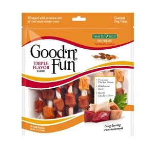 Good 'n' Fun Triple Flavor Kabobs Gourmet Dog Treats, 18 CT, 12 OZ