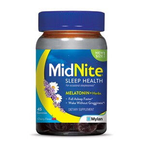 MidNite Drug-free Sleep Aid Gummies, Cherry Flavor 45 CT