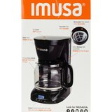 IMUSA Electric Programmable Coffeemaker, Black, 12 CUP, thumbnail image 5 of 6
