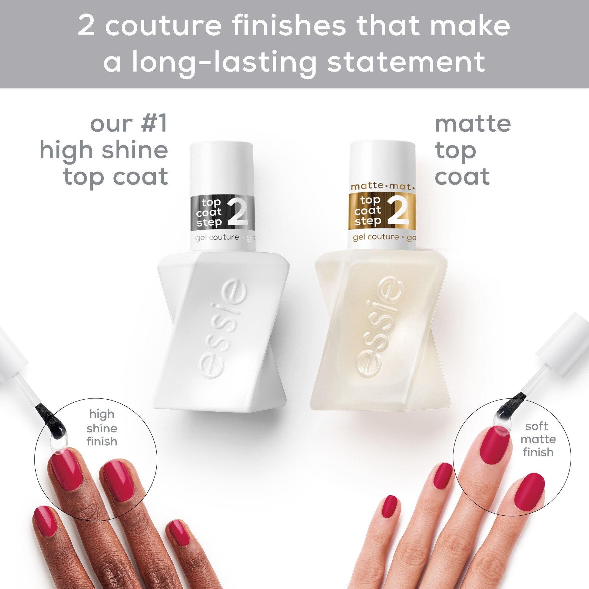 essie Gel Couture Long-lasting Nail Polish, 8-free Vegan, Clear, Shiny Top Coat essie Gel Couture Long-lasting Nail Polish, 8-free Vegan, Clear, Shiny Top Coat