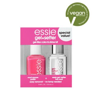 Essie Gel-Setter Gel Like Color And Shine Plus Top Coat Kit, Mod Square , CVS