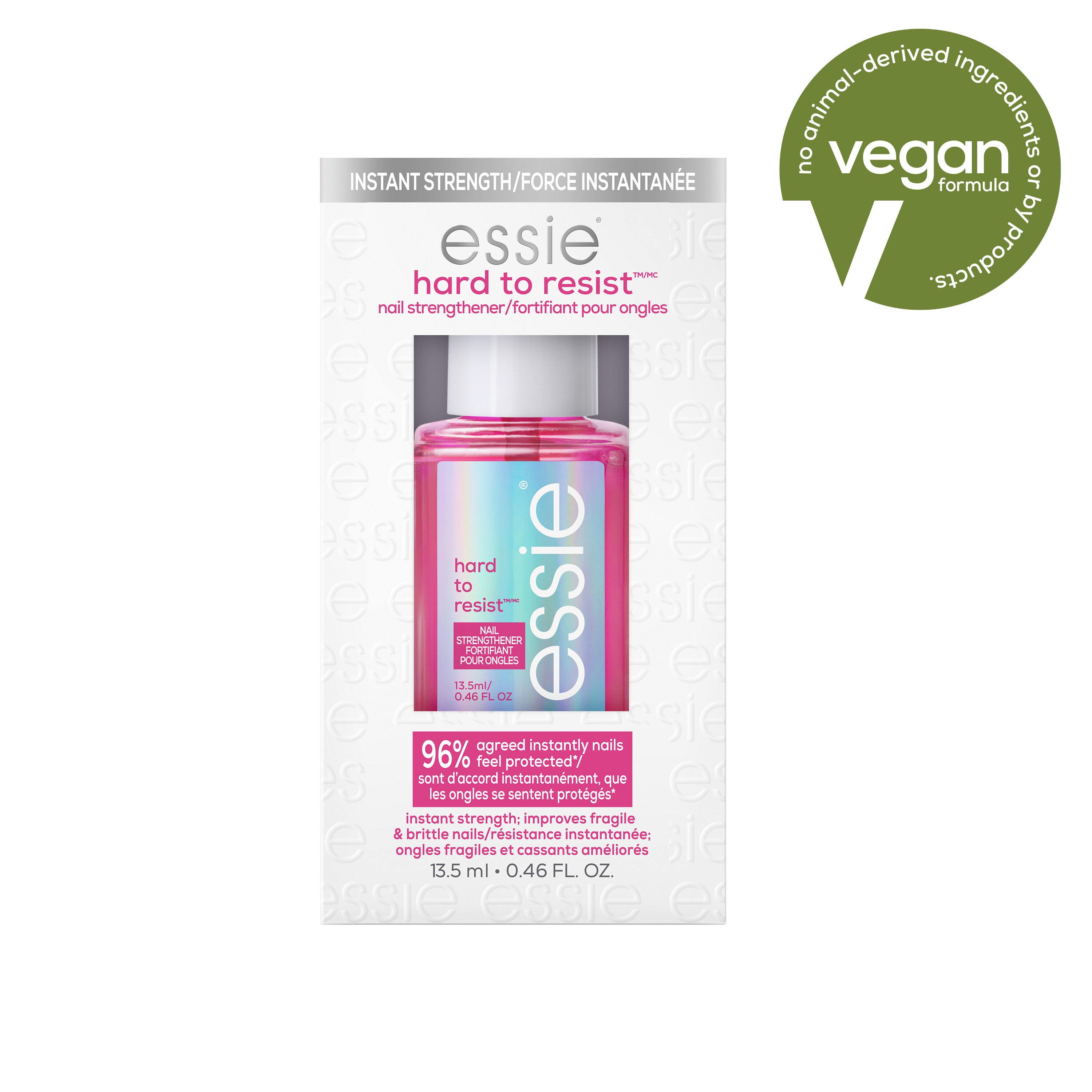 Essie Hard To Resist Nail Strengthener Treatment, Glow & Shine, Clear Natural Tint, 0.46 Oz , CVS