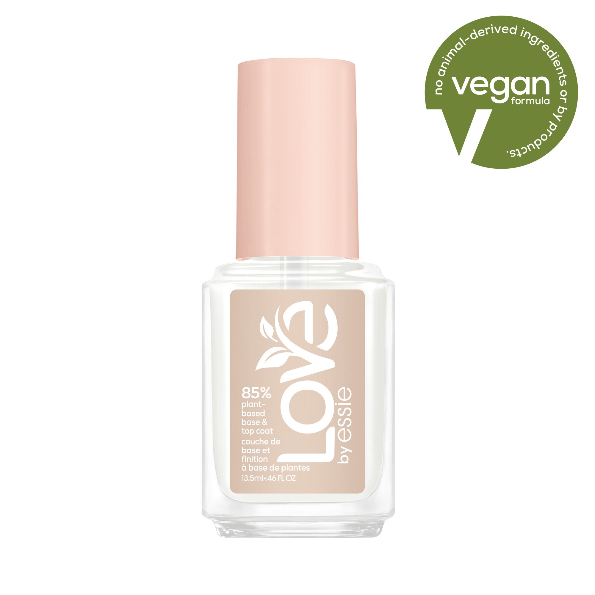 LOVE By Essie 85 Percent Plant-based Nail Care, Vegan, LOVE By Essie Base And Top Coat , 0.46 Fl Oz , CVS