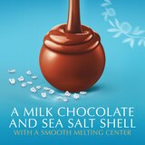 Lindt Lindor Sea Salt Milk Chocolate Candy Truffles, Melting Truffle Center, 5.1 oz, thumbnail image 3 of 6