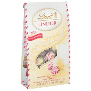 Lindt Lindor White Chocolate Peppermint Truffles with Smooth Peppermint Truffle Center, 5.1 oz | CVS