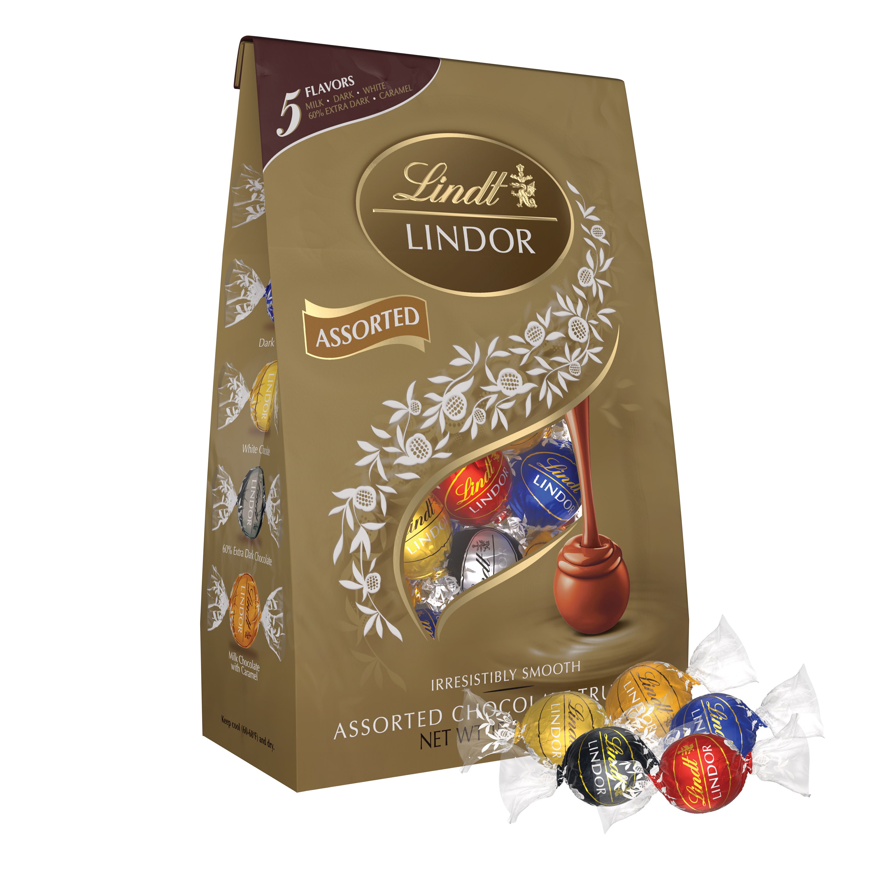 Lindt Lindor Assorted Chocolate Candy Truffles, Chocolates With Smooth, Melting Truffle Center, 15.2 Oz , CVS