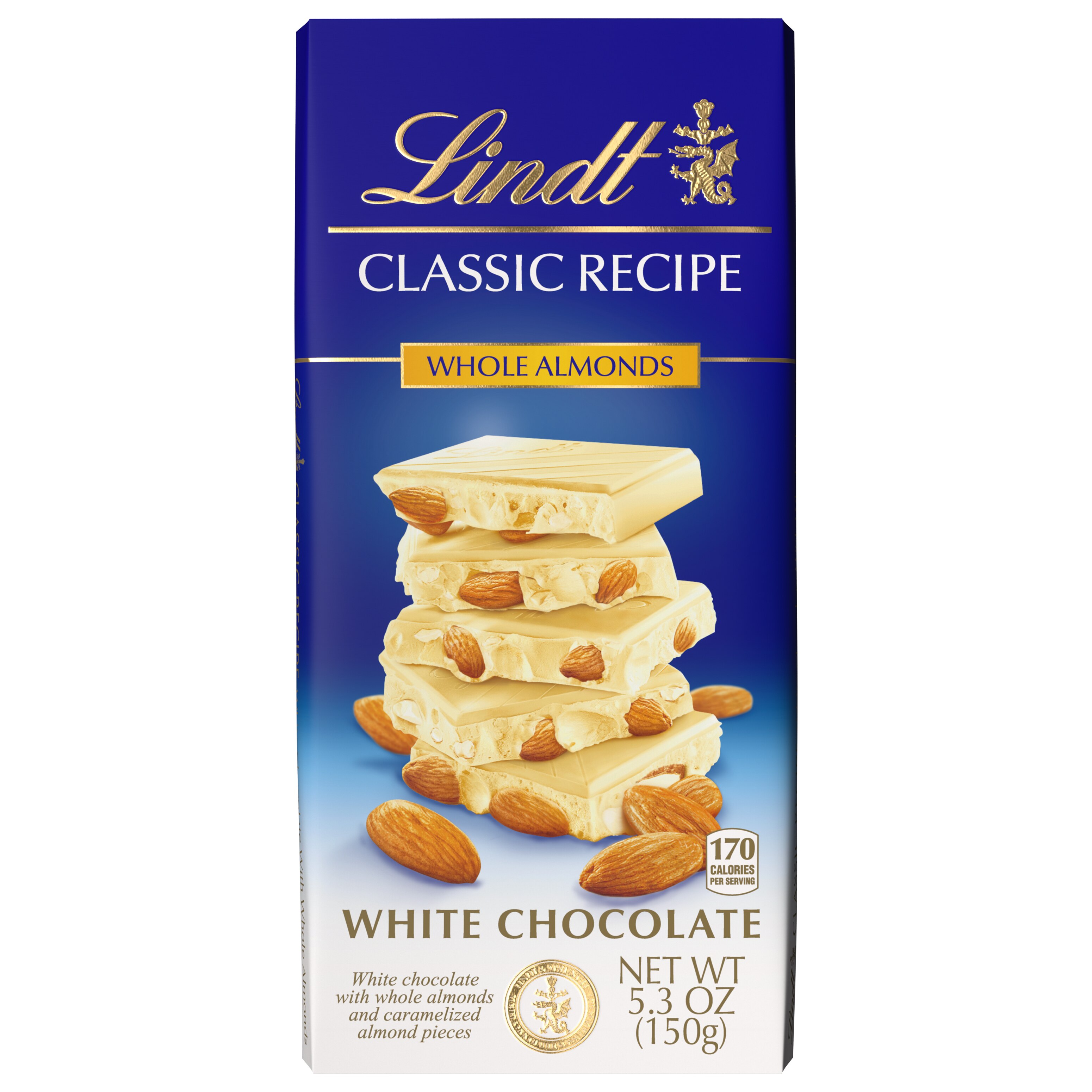 Lindt Classic Recipe Whole Almond White Chocolate Candy Bar, 5.3 Oz , CVS