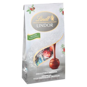 Lindt LINDOR Winter Assorted Milk Chocolate Truffles, 5.1 oz. Bag