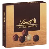 Lindt Gourmet Chocolate Candy Truffles Gift Box, 2.8 oz., thumbnail image 1 of 6