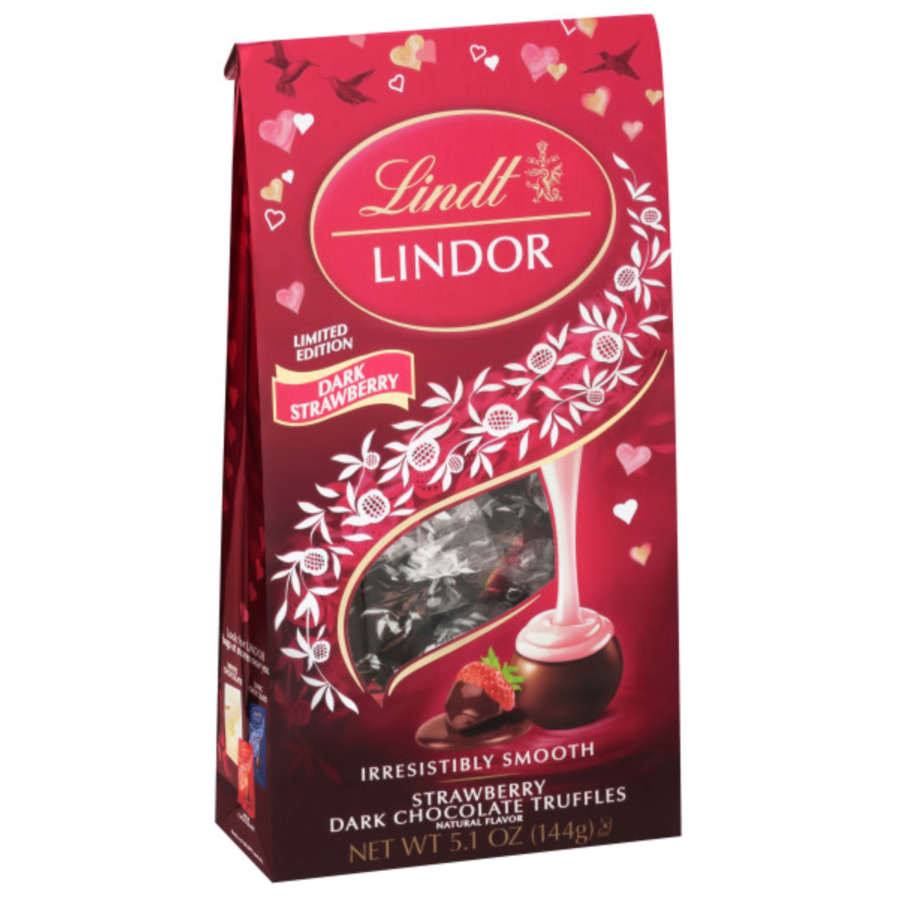 Lindt Lindor Valentine's Day Strawberry Dark Chocolate Truffles, 5.1 Oz , CVS