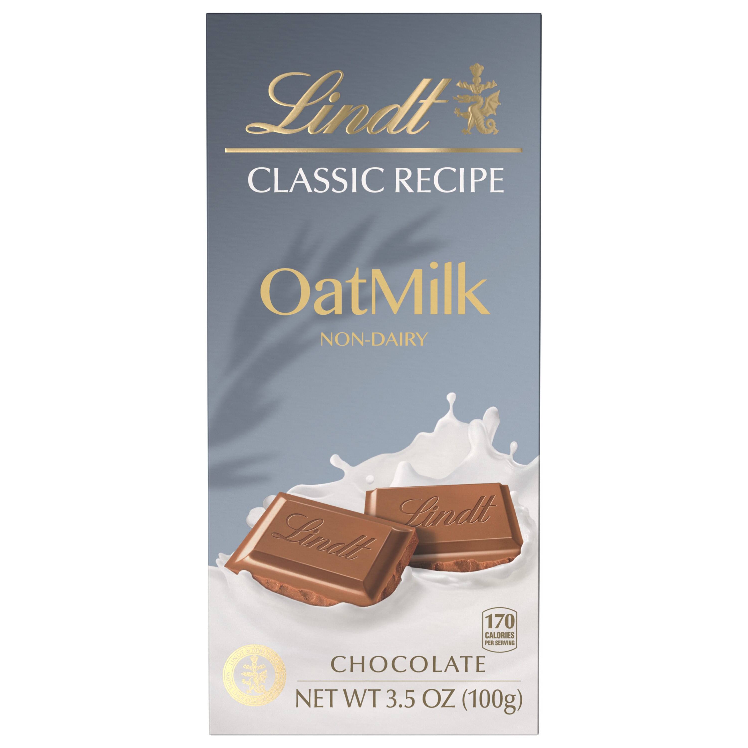 Lindt CLASSIC RECIPE OatMilk Chocolate Bar, 3.5 OZ