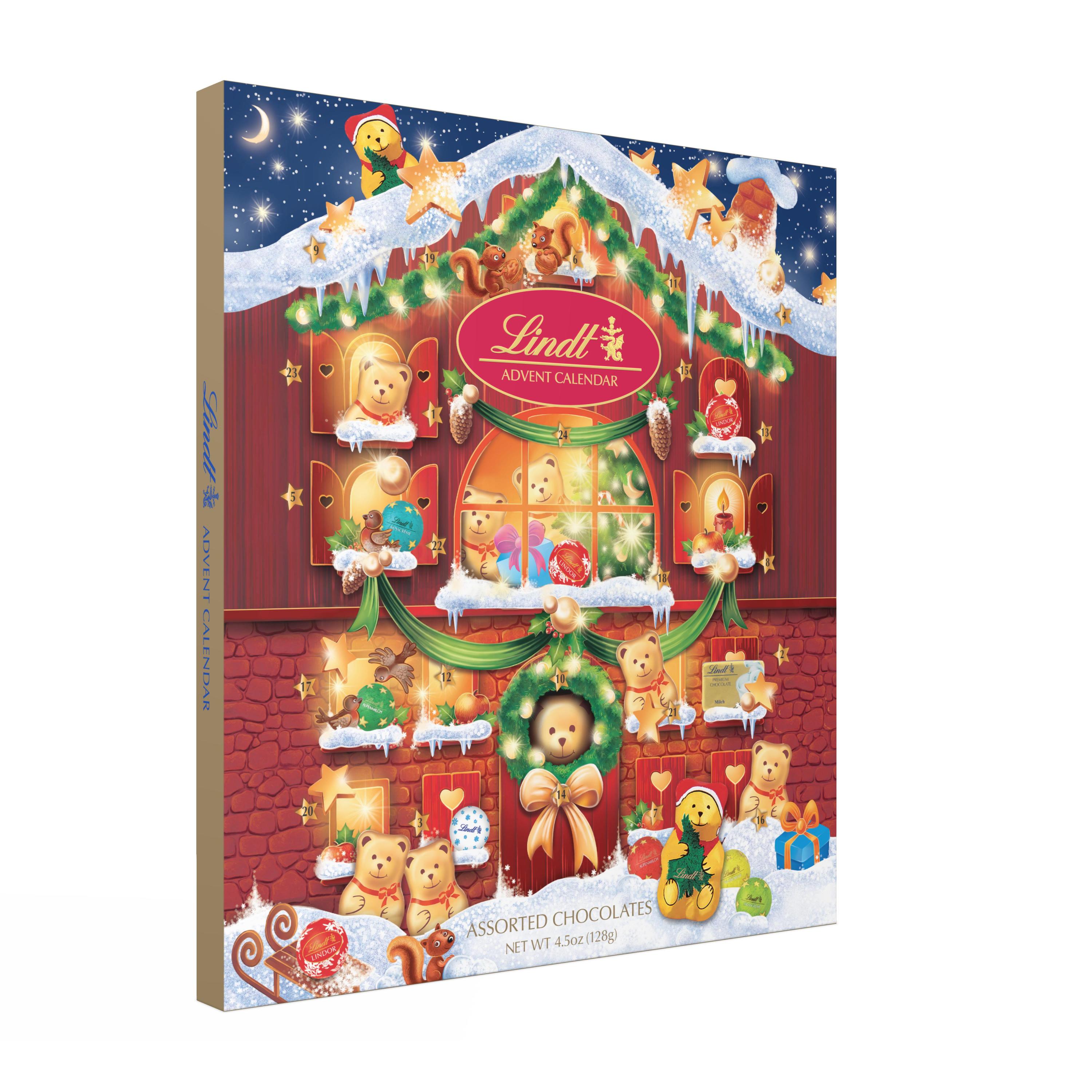 Lindt Holiday Chocolate Teddy Bear Advent Calendar, 4.5 oz.