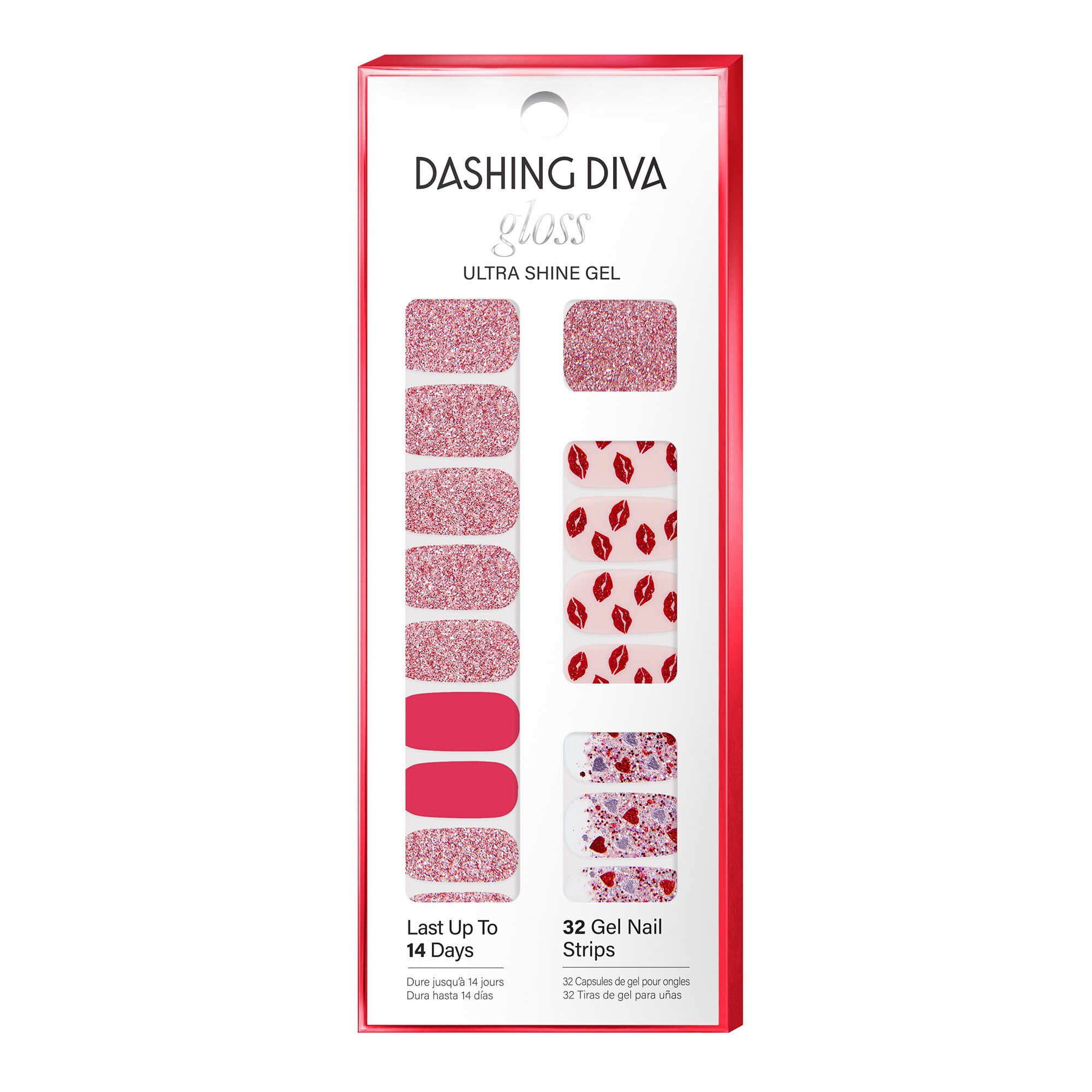 Dashing Diva Gloss Gel Strip Palette, Glam Kiss - 32 Ct , CVS