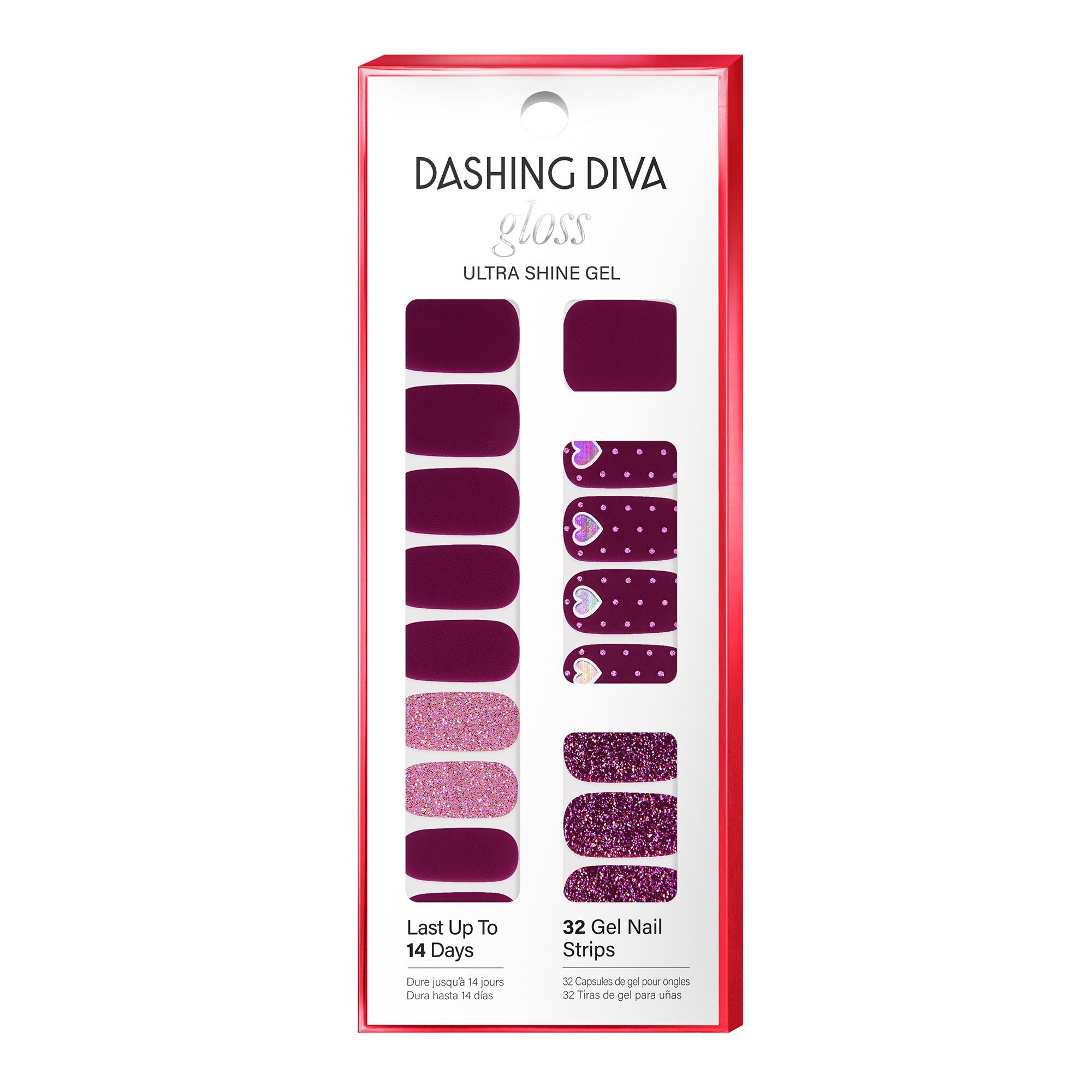 Dashing Diva Gloss Gel Strip Palette, Innocent Flirting - 32 Ct , CVS
