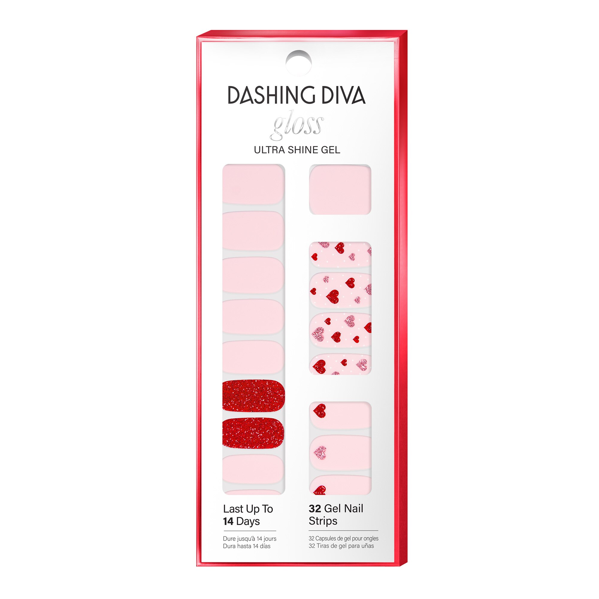 Dashing Diva Gloss Gel Strip Palette, Heart Eyes - 32 Ct , CVS