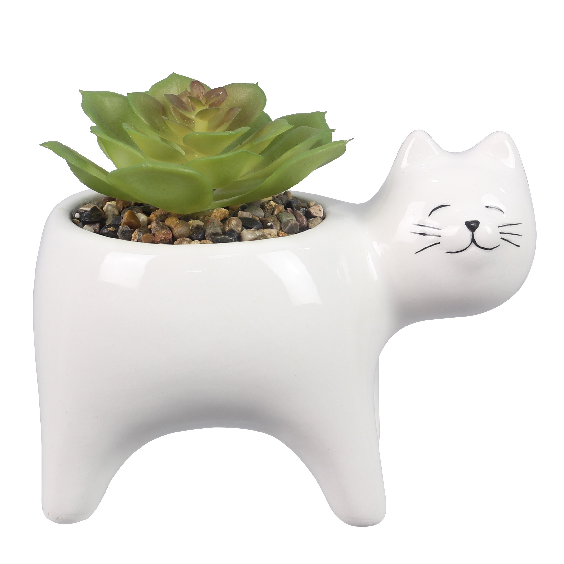 Young's Inc. Young's Ceramic Cat Shape Planter , CVS