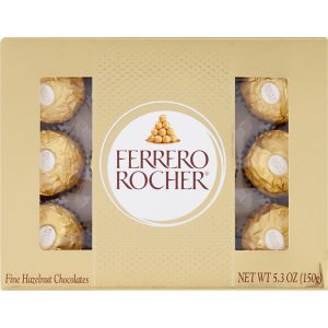 Ferrero Rocher Fine Hazelnut Chocolates, 5.3 OZ, 12 CT