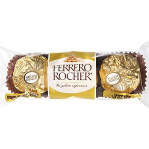 Ferrero Rocher Hazelnut Chocolate Candy, 3 Ct, 1.3 Oz , CVS