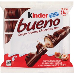 Kinder Bueno Crispy Cream Chocolate Bar, 4 Ct, 3 Oz , CVS