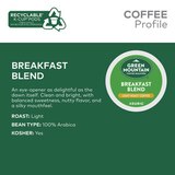 Green Mountain Coffee Roasters Light Roast Breakfast Blend Keurig K-Cup Pods, 24 CT, thumbnail image 5 of 5