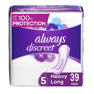 Always Discreet Incontinence Pads 5 Drop Heavy (choose your count), 39  Count - CVS Pharmacy