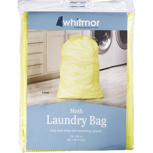 Whitmor Mesh Laundry Bag, Lime