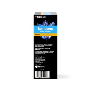 CVS Health Plastic Tampons, Regular, 18 CT, 18 Count - CVS Pharmacy